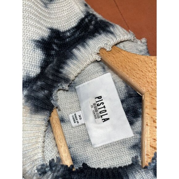 PISTOLA Eva Tie-Dye  Cropped Crewneck Sweater Womens XS - Picture 5 of 10